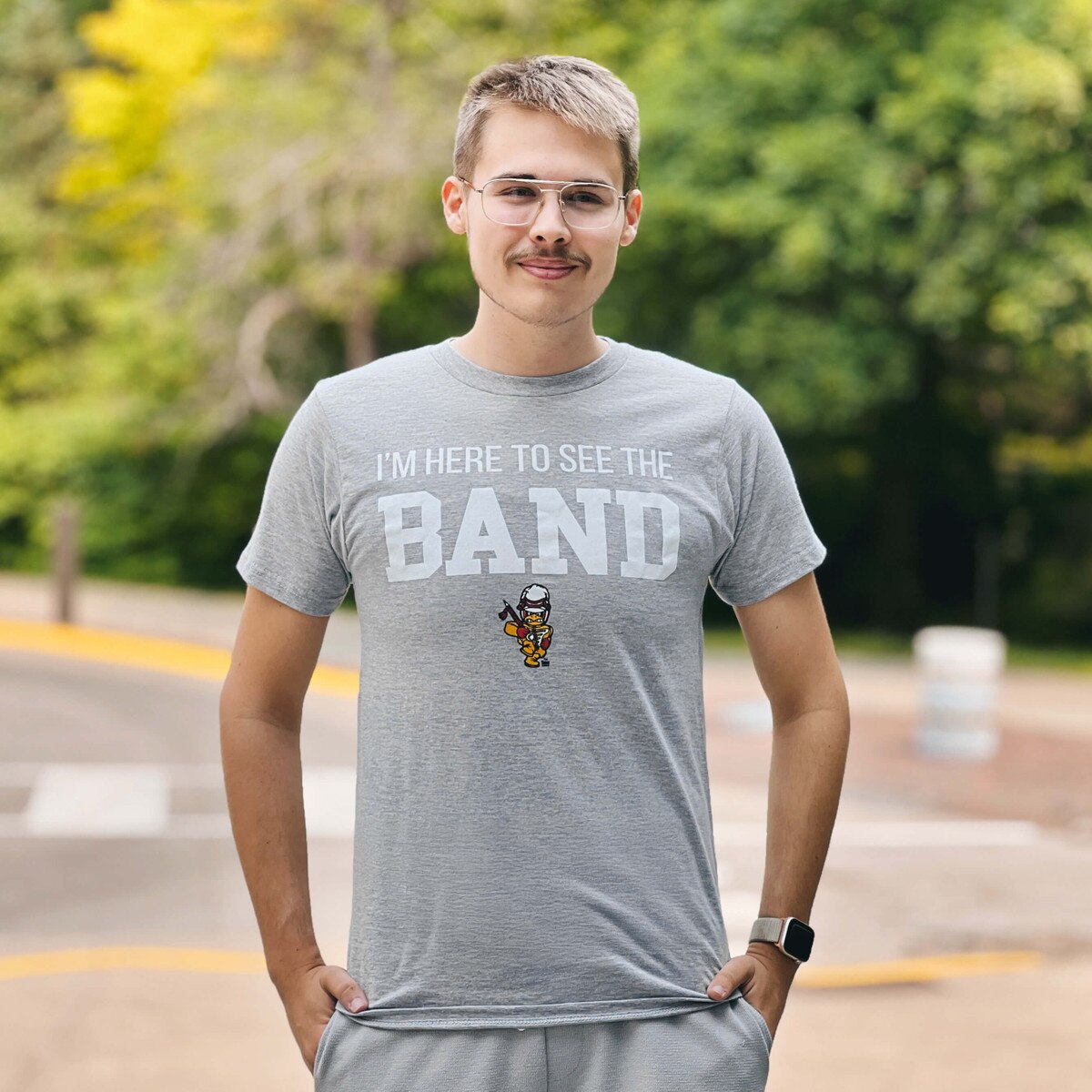 CI Sport Here To See Marching Band Cy Gray T-Shirt